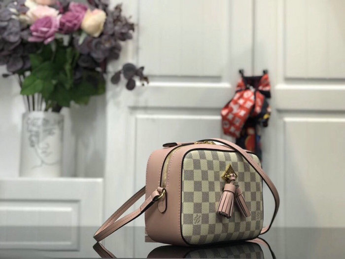 Louis Vuitton Damier Azur Canvas Saintonge Pink N40154