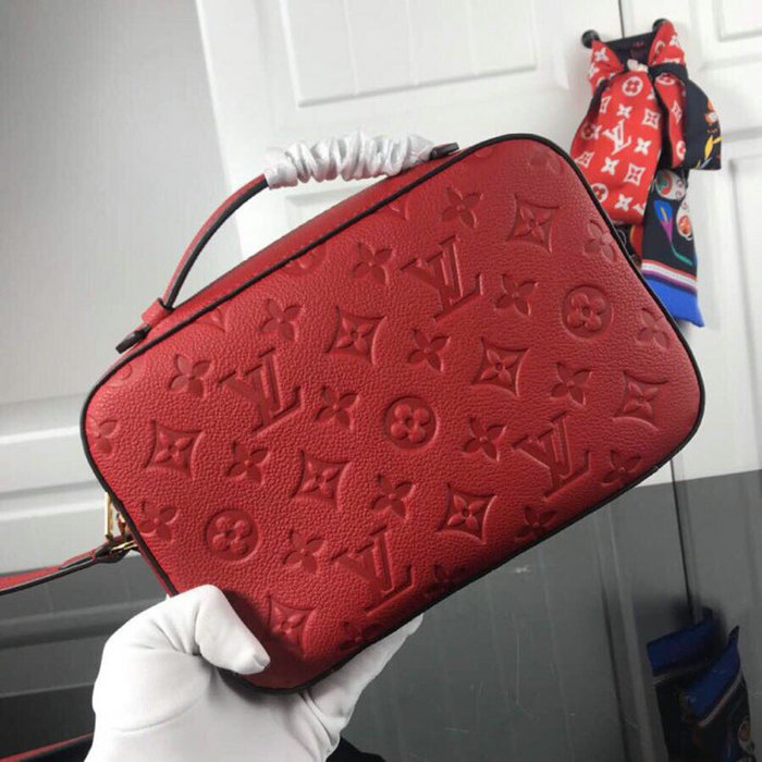 Louis Vuitton Monogram Empreinte Saintonge Red M44597