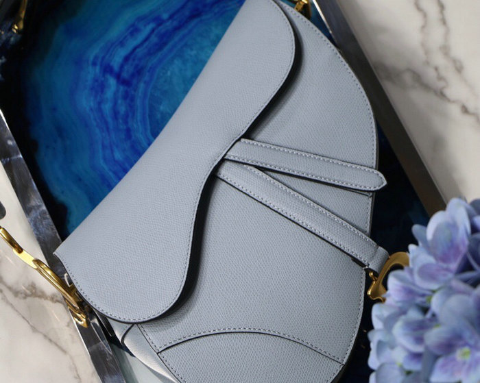 Dior Grained Calfskin Saddle Bag Blue M9001