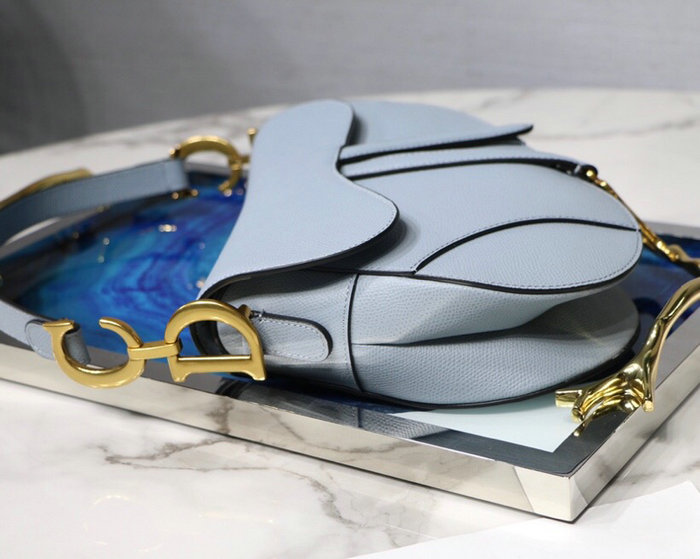 Dior Grained Calfskin Saddle Bag Blue M9001