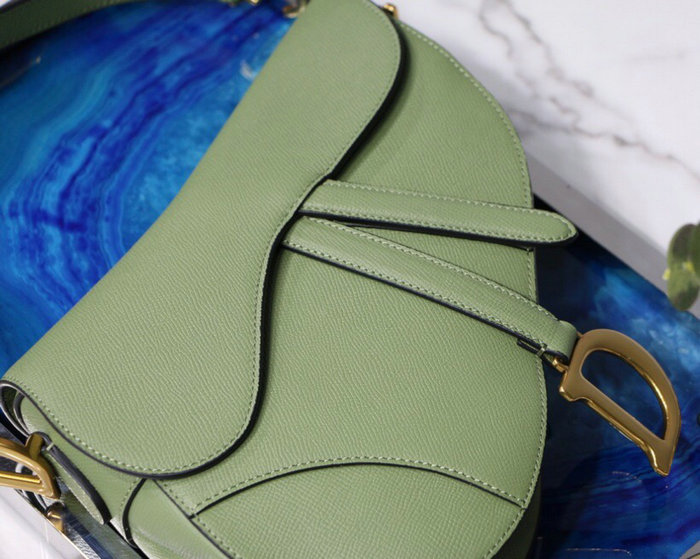 Dior Grained Calfskin Saddle Bag Green M9001