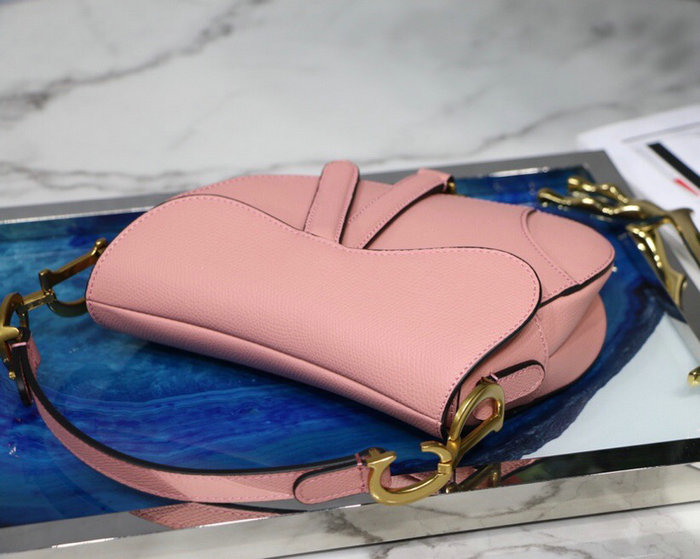 Dior Grained Calfskin Saddle Bag Pink M9001