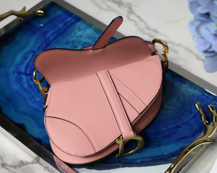 Dior Grained Calfskin Saddle Bag Pink M9001