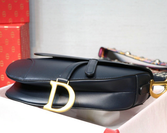 Dior Smooth Calfskin Saddle Bag Blue M9001