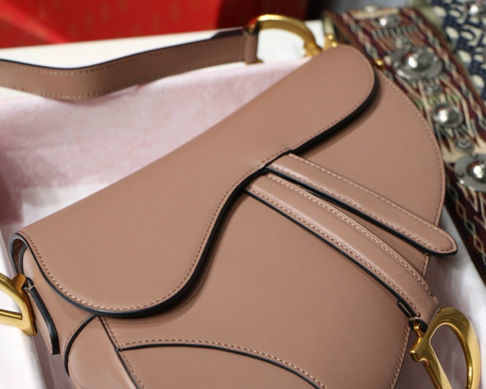 Dior Smooth Calfskin Saddle Bag Nude M9001