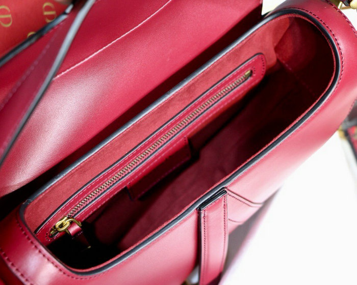 Dior Smooth Calfskin Saddle Bag Red M9001