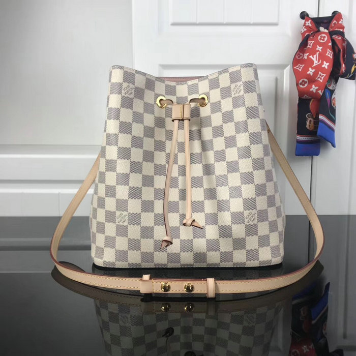 Louis Vuitton Damier Azur Canvas Neonoe Pink N40153