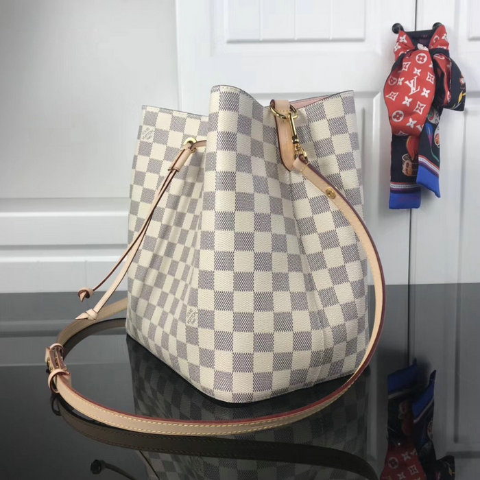 Louis Vuitton Damier Azur Canvas Neonoe Pink N40153