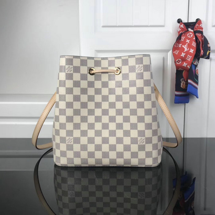 Louis Vuitton Damier Azur Canvas Neonoe Pink N40153