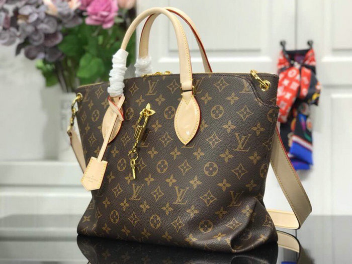 Louis Vuitton Flower Zipped Tote MM Beige M44360