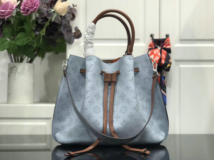 Louis Vuitton Mahina Leather Girolata Blue M54401