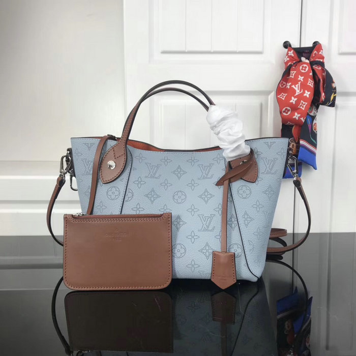 Louis Vuitton Mahina Leather Hina PM Blue M54353