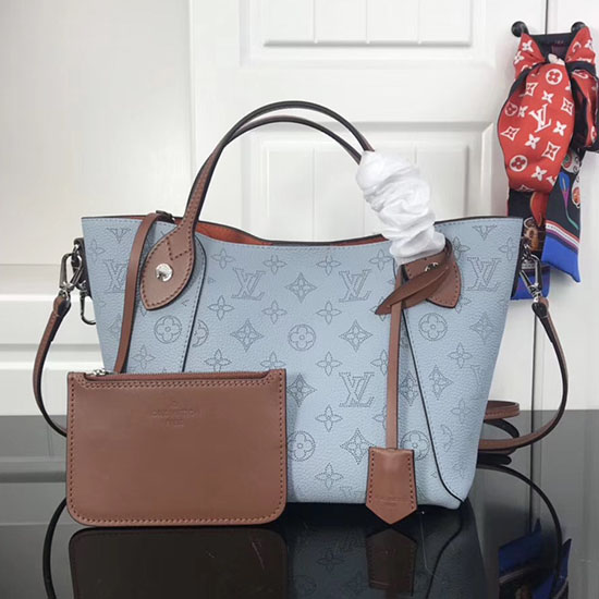 Louis Vuitton Mahina Leather Hina PM Blue M54353