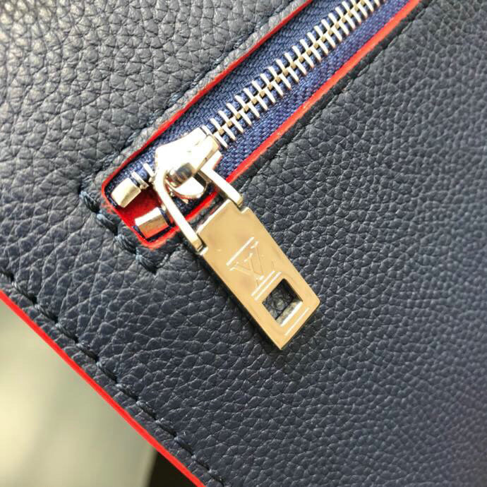 Louis Vuitton Soft Calfskin Mylockme BB Marine Rouge M53196