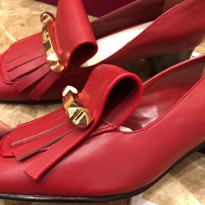 Valentino Fringe Multicolor Loafer Red V40301