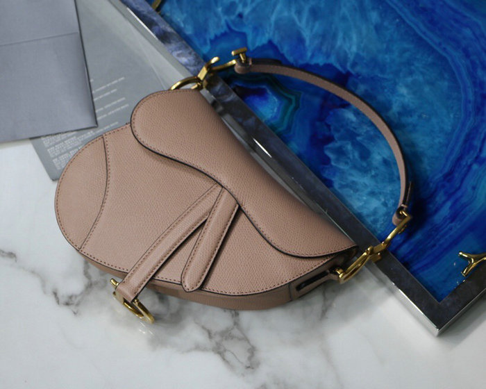 Dior Grained Calfskin Saddle Bag Light Pink M9001