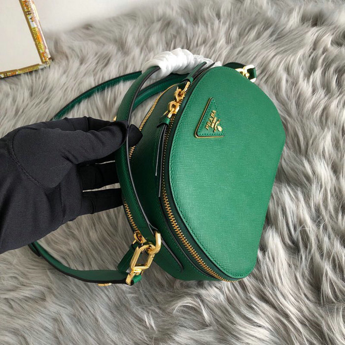 Prada Odette Saffiano Leather Bag Green 1BH123