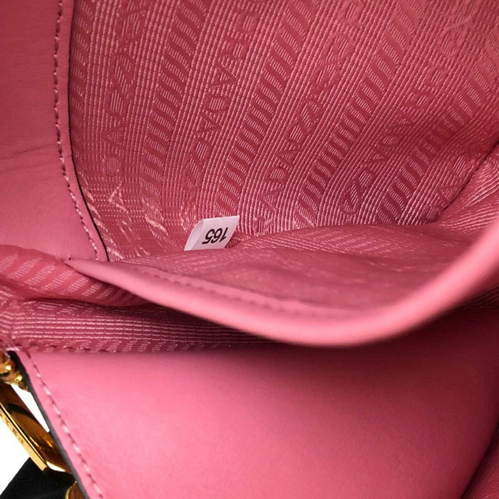 Prada Odette Saffiano Leather Bag Pink 1BH123