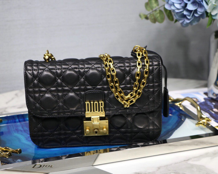 Dior Addict Lambskin Flap Bag Black D42001