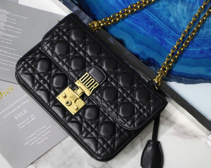 Dior Addict Lambskin Flap Bag Black D42001