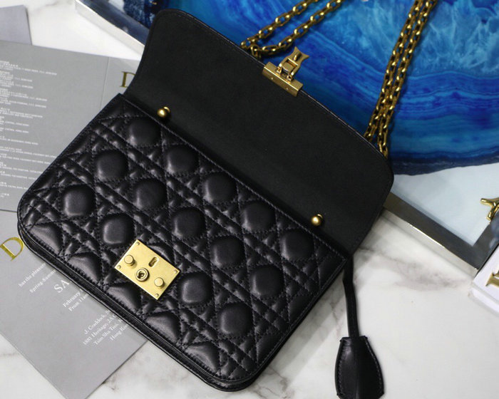 Dior Addict Lambskin Flap Bag Black D42001