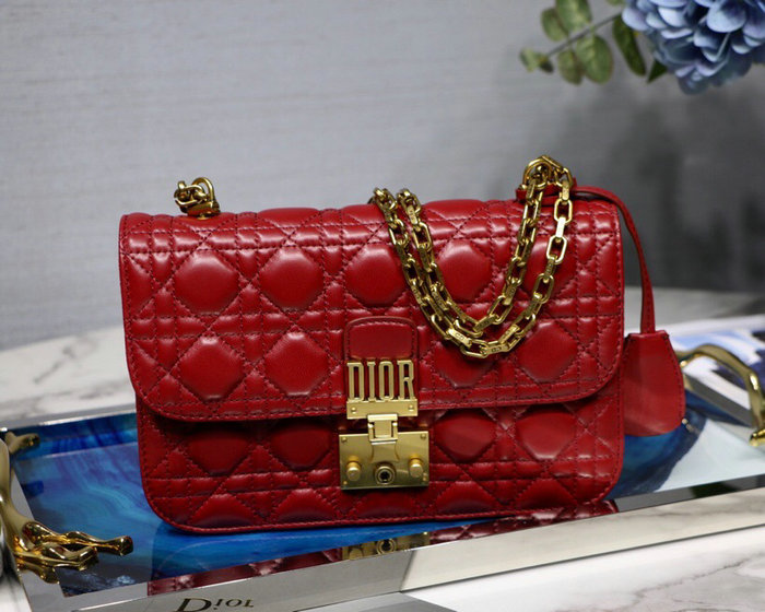 Dior Addict Lambskin Flap Bag Burgundy D42001