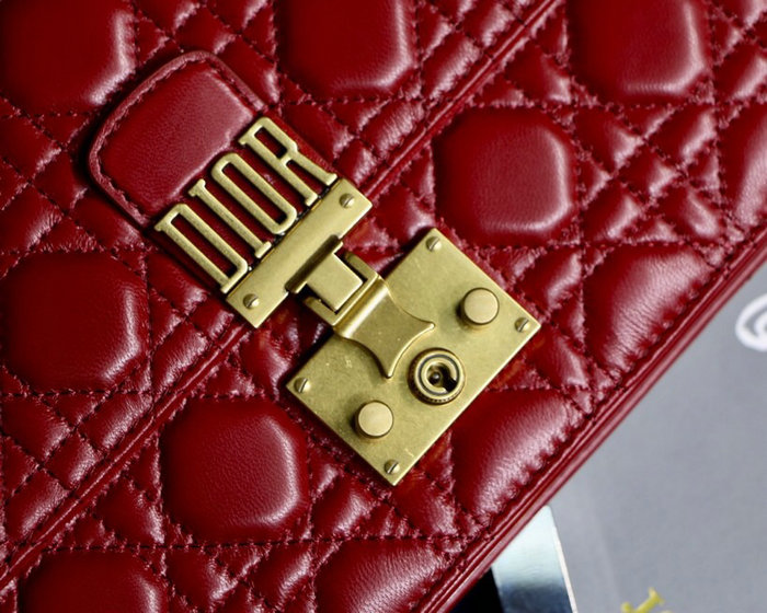 Dior Addict Lambskin Flap Bag Burgundy D42001