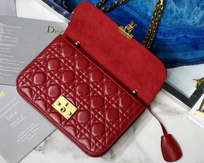 Dior Addict Lambskin Flap Bag Burgundy D42001