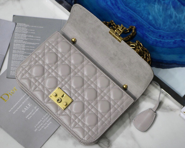 Dior Addict Lambskin Flap Bag Grey D42001