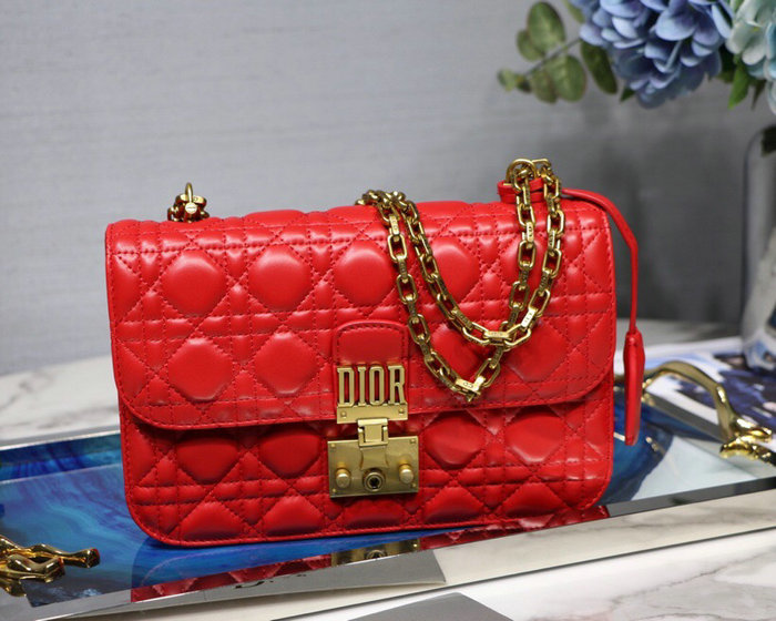 Dior Addict Lambskin Flap Bag Red D42001