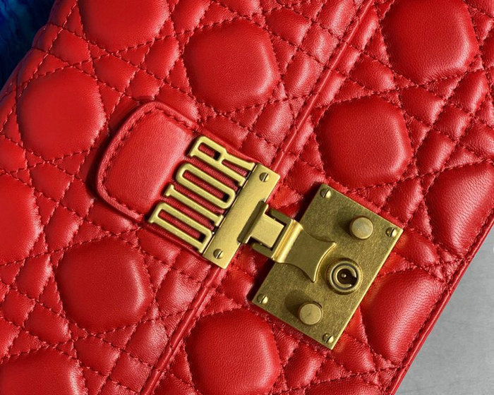 Dior Addict Lambskin Flap Bag Red D42001