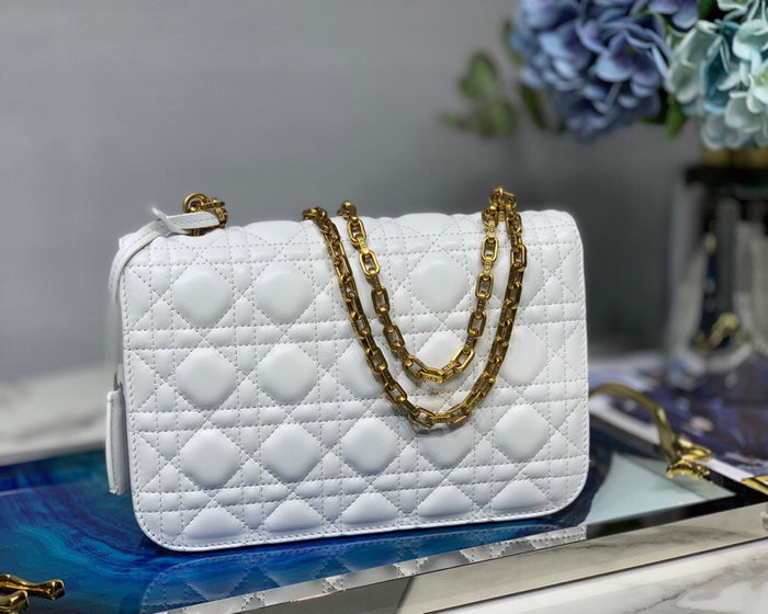 Dior Addict Lambskin Flap Bag White D42001