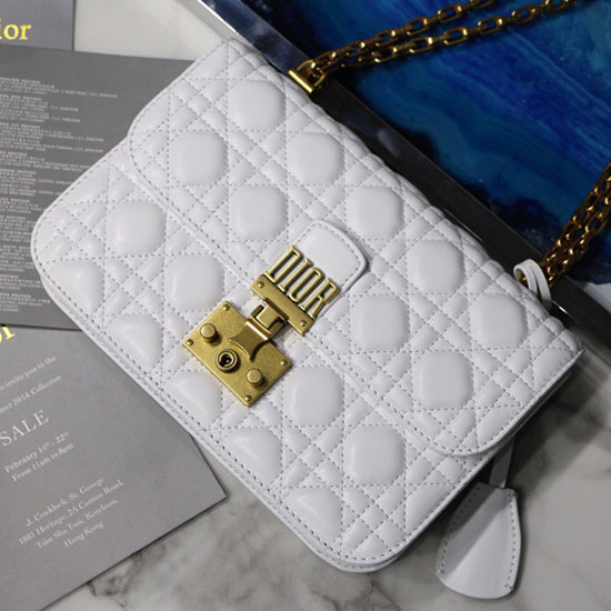 Dior Addict Lambskin Flap Bag White D42001