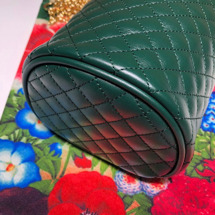 Gucci Quilted Leather Belt Bag Green 572298