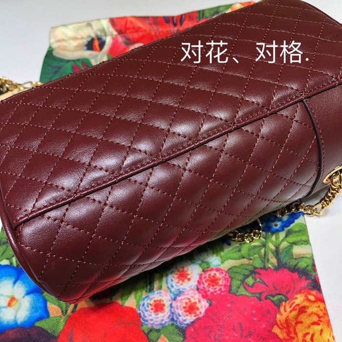 Gucci Quilted Leather Belt Bag Red 572298