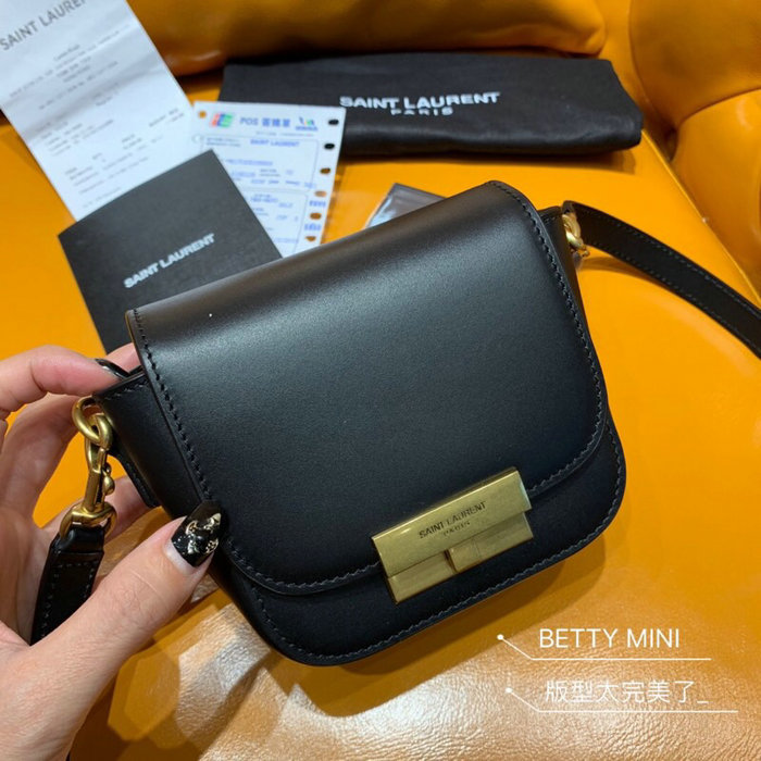 Saint Laurent Betty Mini Satchel Black 566959