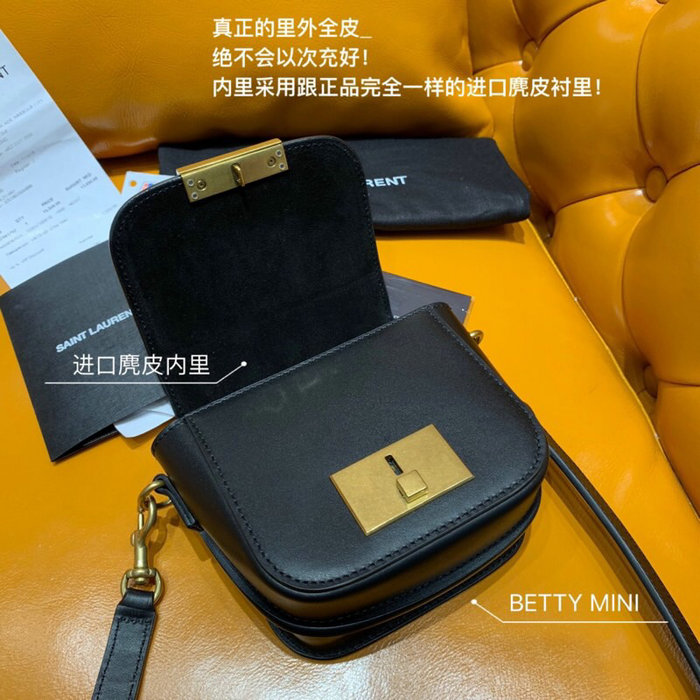 Saint Laurent Betty Mini Satchel Black 566959