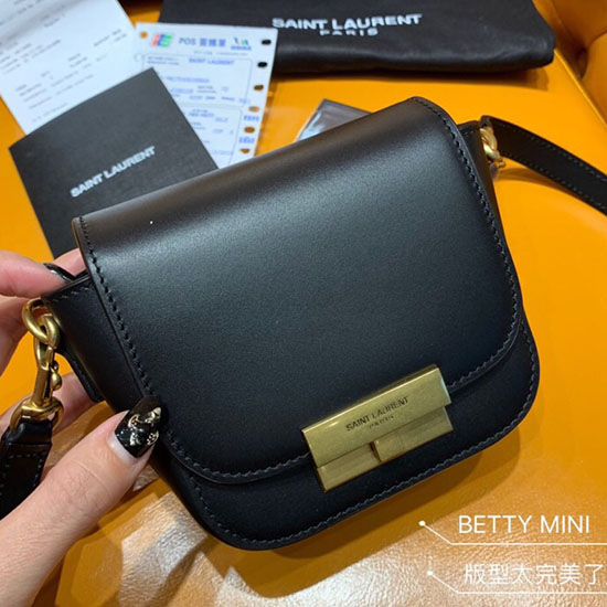 Saint Laurent Betty Mini Satchel Black 566959