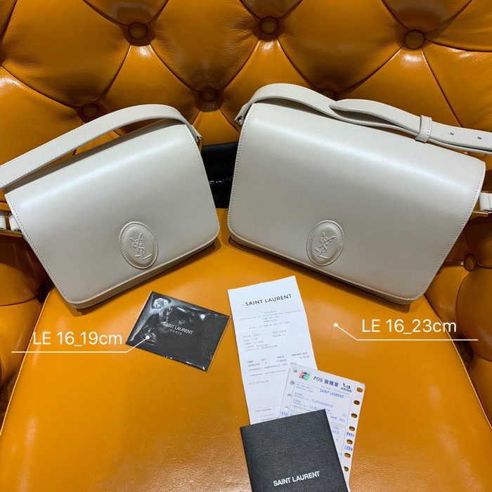 Saint Laurent Le 61 Medium Saddle Bag White 568568