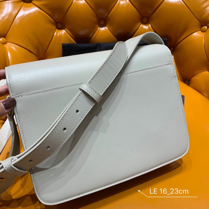 Saint Laurent Le 61 Medium Saddle Bag White 568568