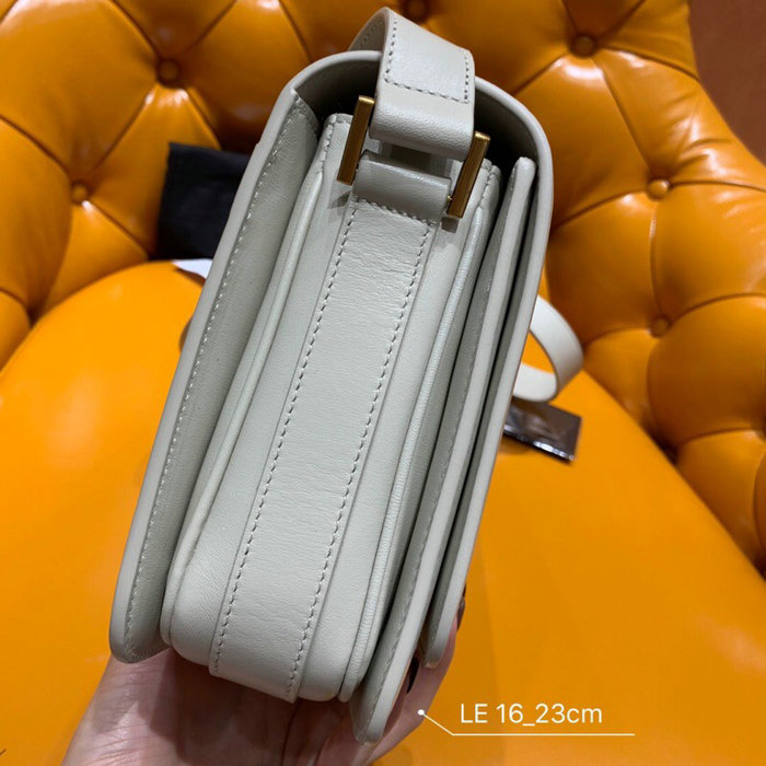 Saint Laurent Le 61 Medium Saddle Bag White 568568