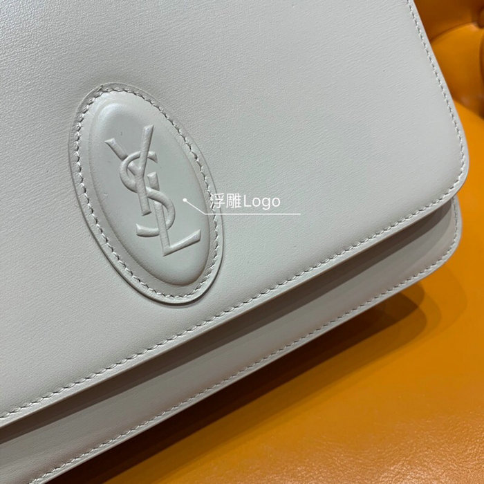 Saint Laurent Le 61 Medium Saddle Bag White 568568