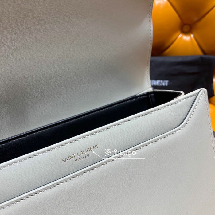 Saint Laurent Le 61 Medium Saddle Bag White 568568