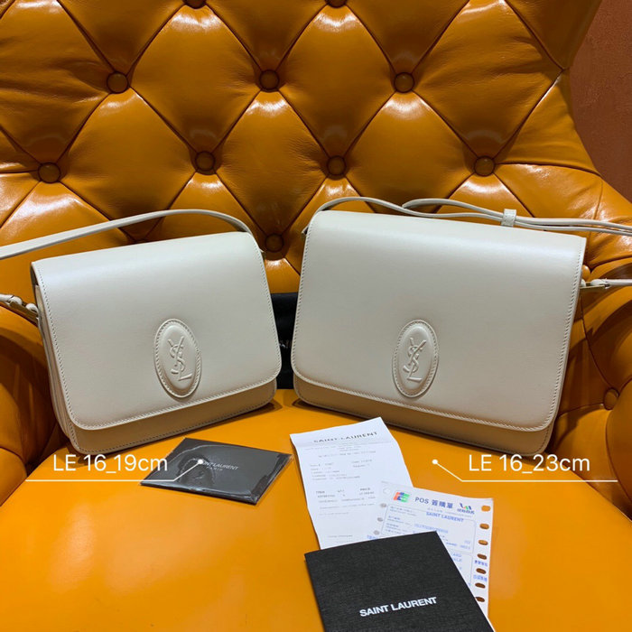 Saint Laurent Le 61 Medium Saddle Bag White 568568