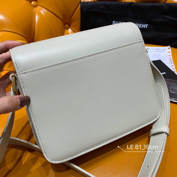 Saint Laurent Le 61 Small Saddle Bag White 568569