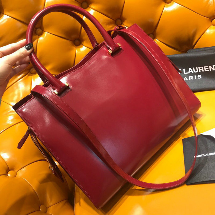 Saint Laurent Medium Uptown Tote Burgundy 557653