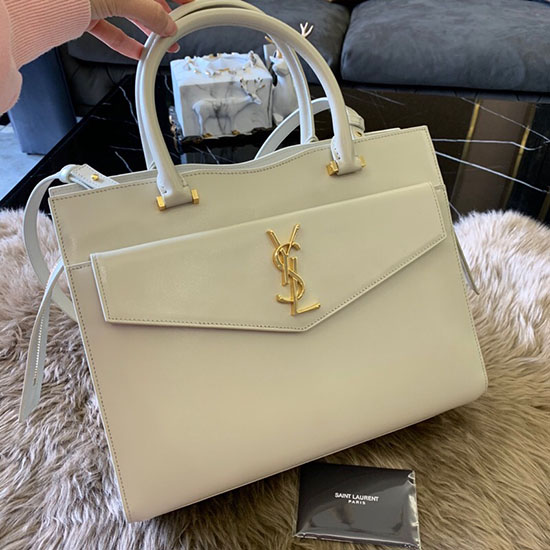 Saint Laurent Medium Uptown Tote Off-white 557653