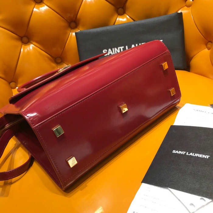 Saint Laurent Uptown Small Tote Burgundy 561203