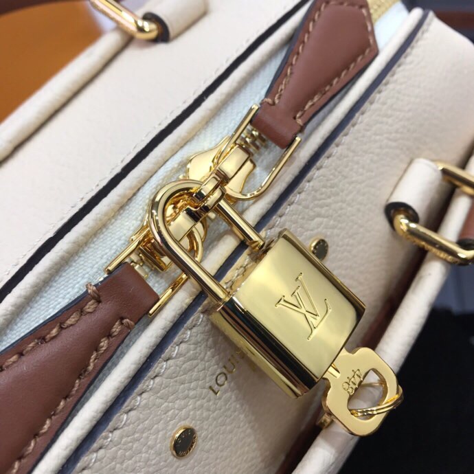 Louis Vuitton Monogram Empreinte Speedy Bandoulier Cream M42397