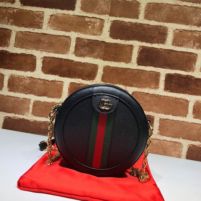 Gucci Ophidia Mini Round Shoulder Bag Black 550618